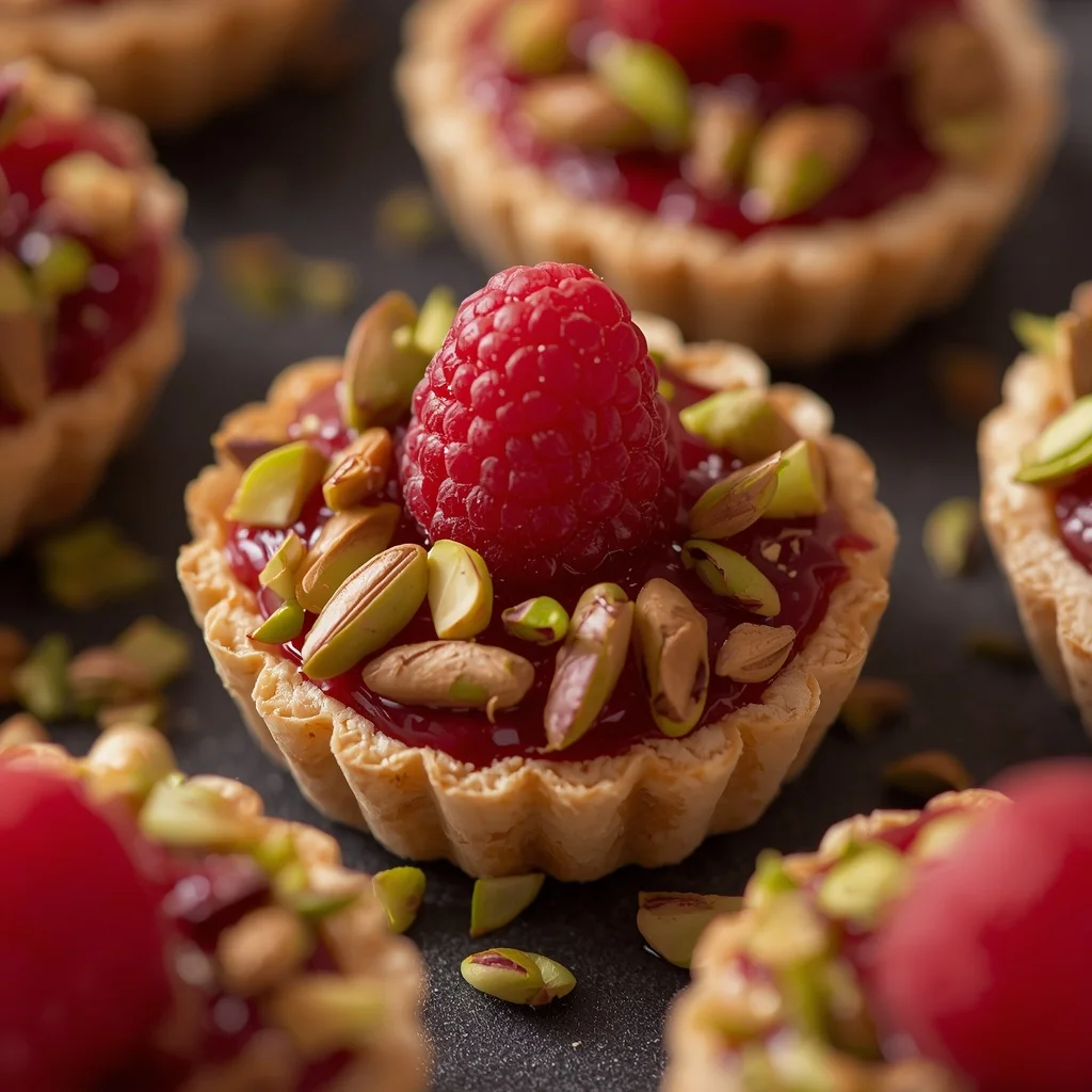 Raspberry Pistachio Tartlets