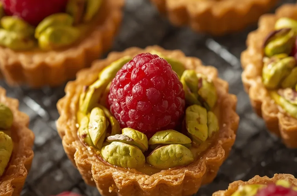 Raspberry Pistachio Tartlets