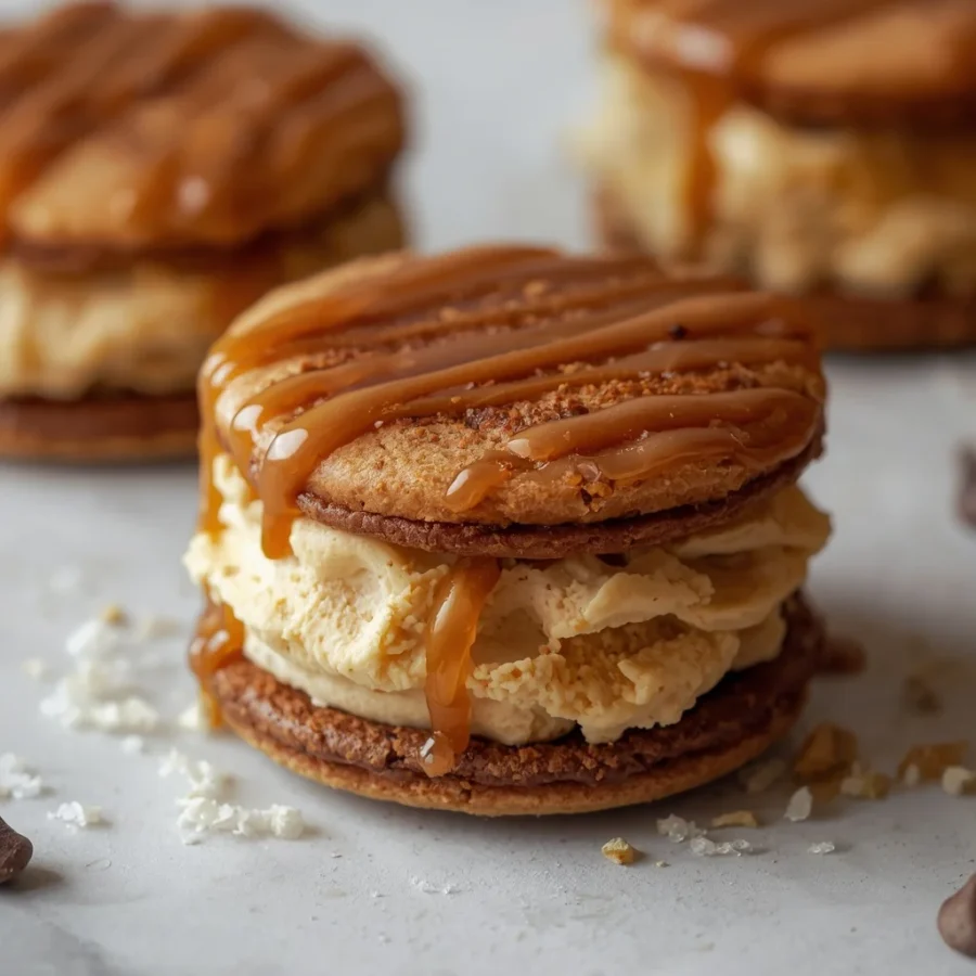 Salted Caramel Ice Cream Sandwiches