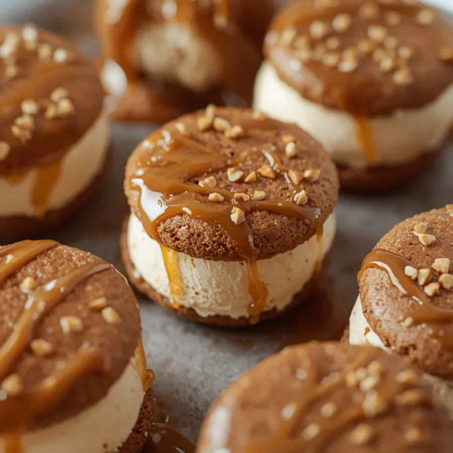 Salted Caramel Ice Cream Sandwiches