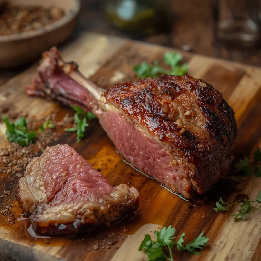 Slow-Roasted Lamb Leg