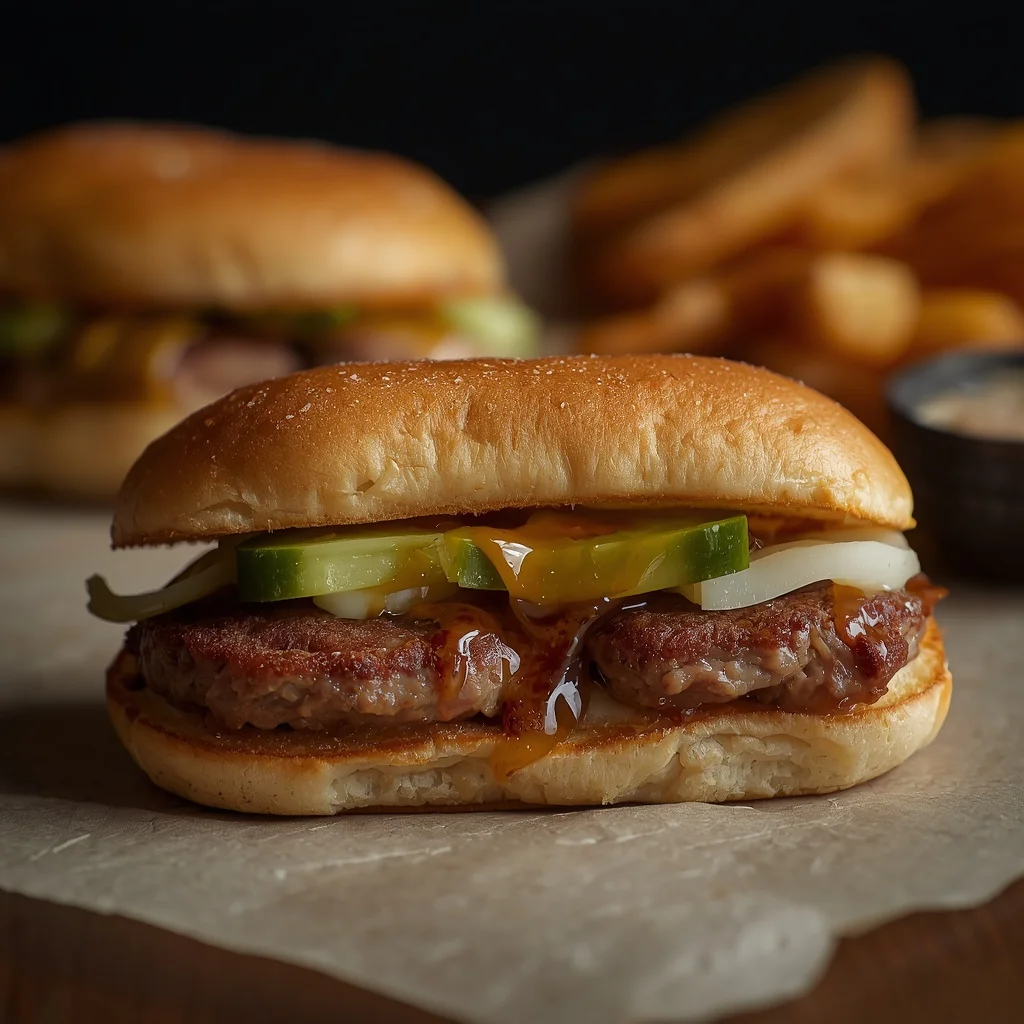 Sourdough Discard Halal Beef Patty Melt Pockets