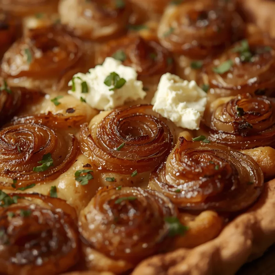 Southern Caramelized Onion and Goat Cheese Tart