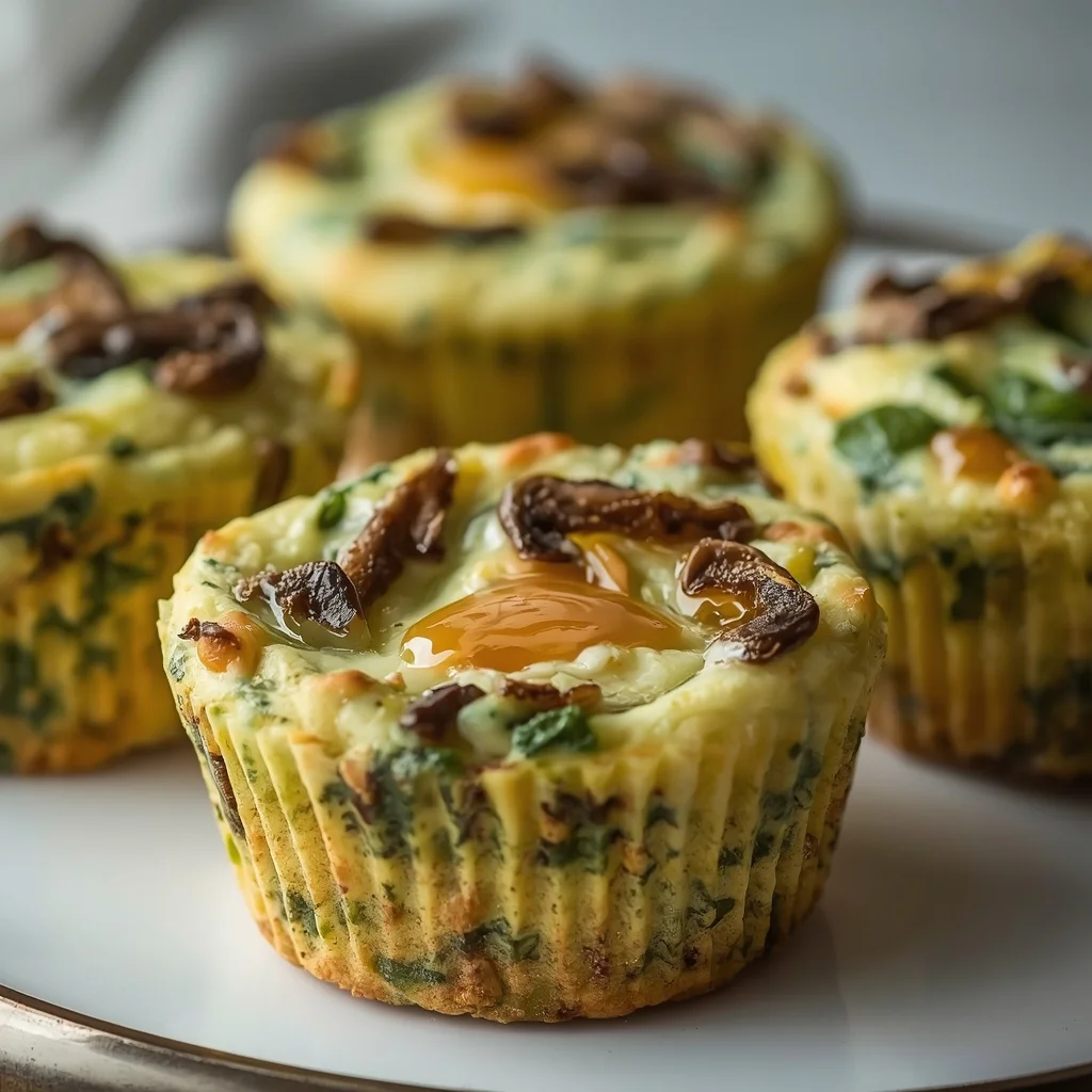 Spinach Mushroom Egg Muffins