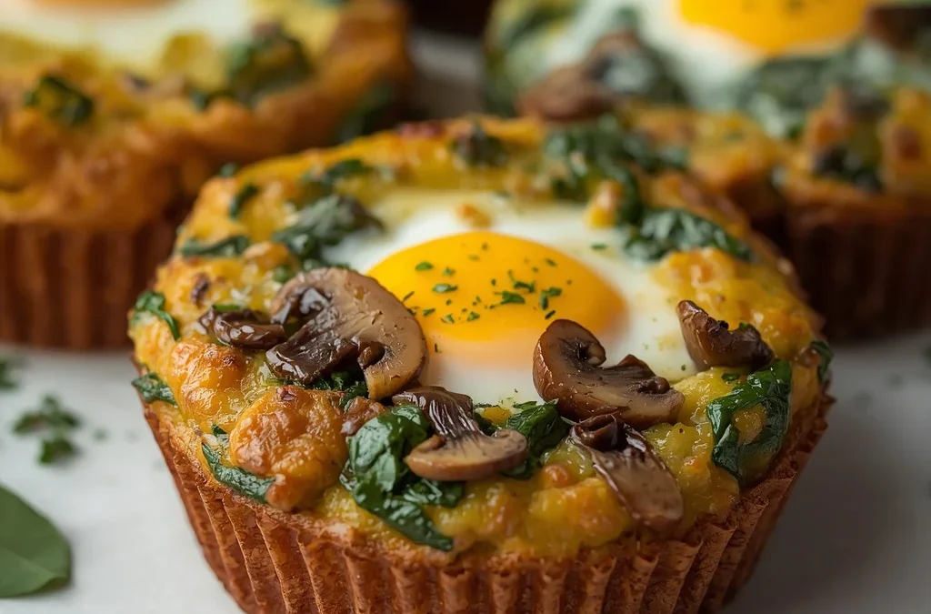 Spinach Mushroom Egg Muffins