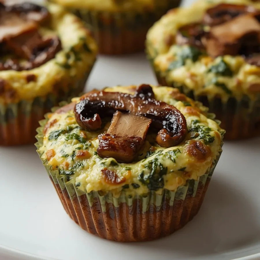Spinach Mushroom Egg Muffins