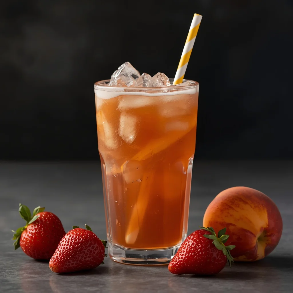 strawberry peach iced tea