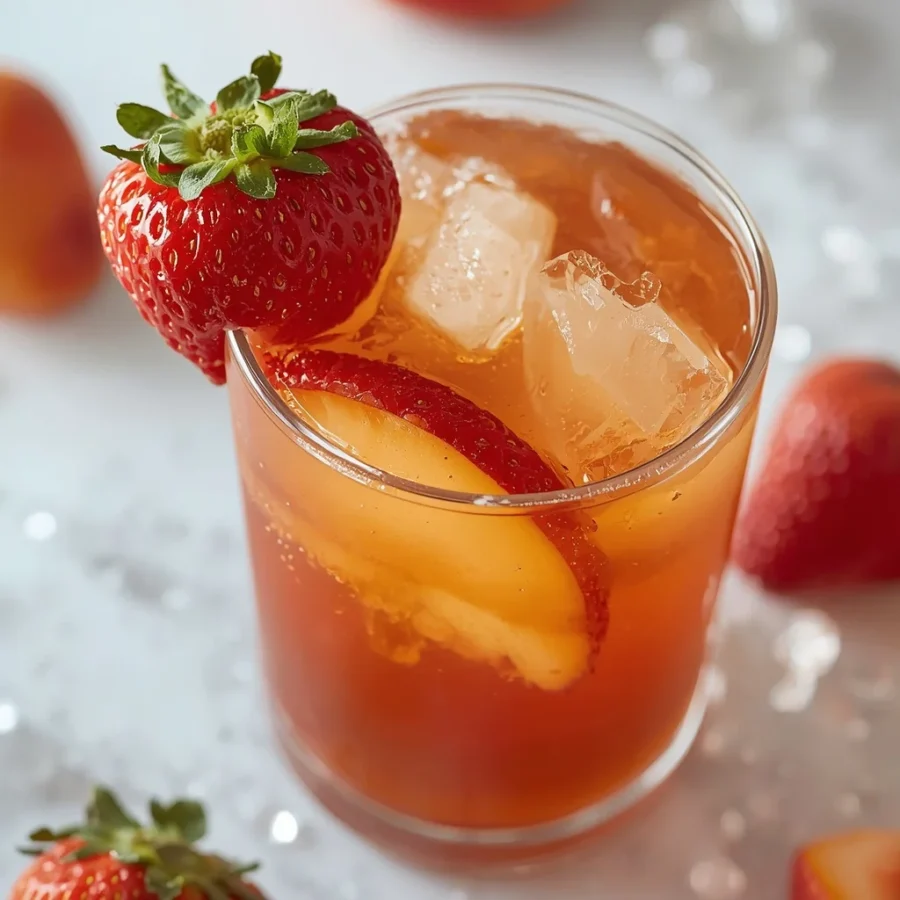 strawberry peach iced tea