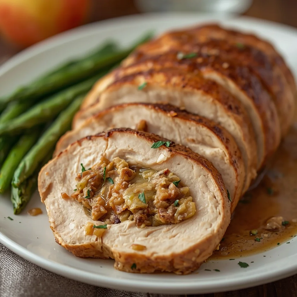 Apple Sage Stuffed Turkey Breast