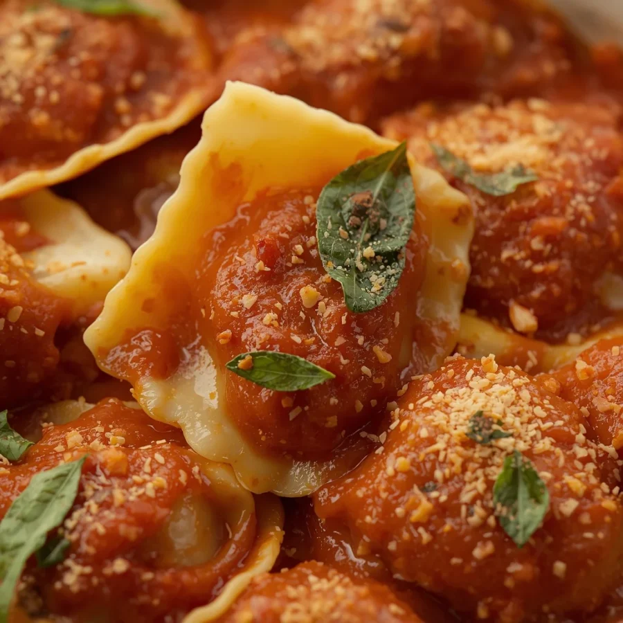 Baked Ravioli with Marinara
