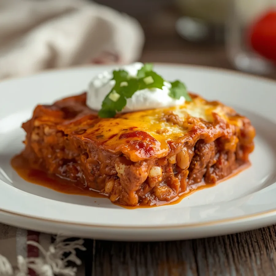 Beef Enchilada Casserole
