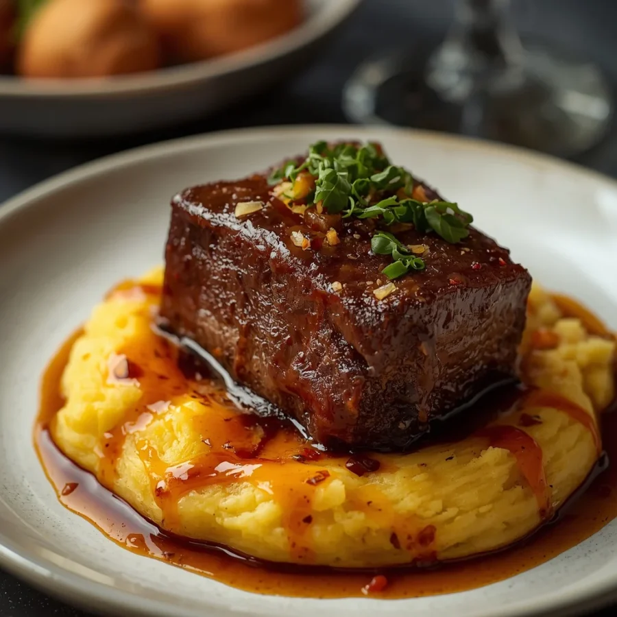 Braised Beef Short Ribs with Polenta