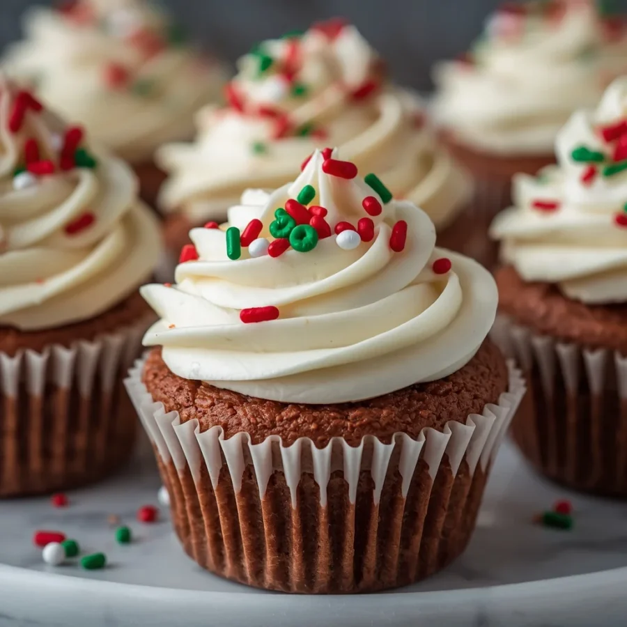 Christmas Confetti Cupcakes