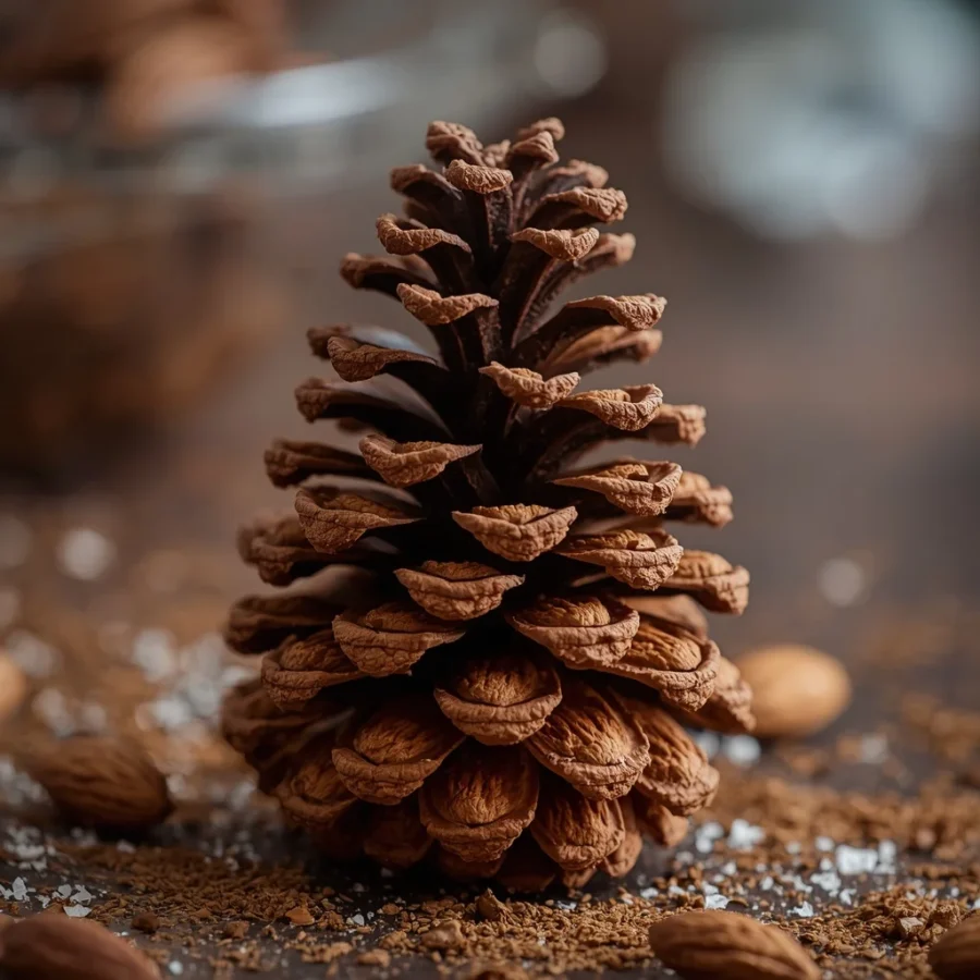 Christmas Tree Pinecone Almond Cheese Ball