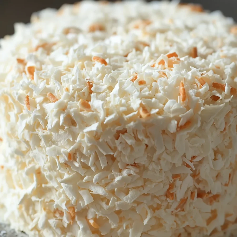 Coconut Snowstorm Angel Food Cake