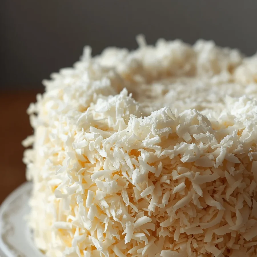Coconut Snowstorm Angel Food Cake