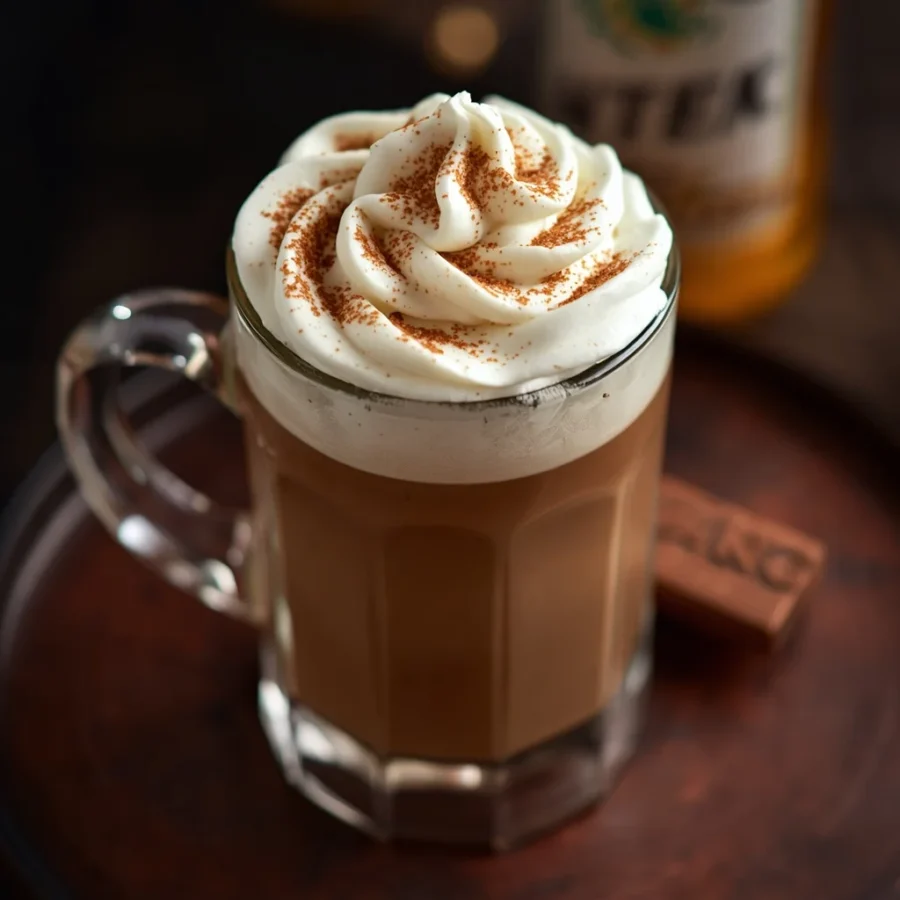 Cozy Irish Coffee with Brown Sugar Whipped Cream