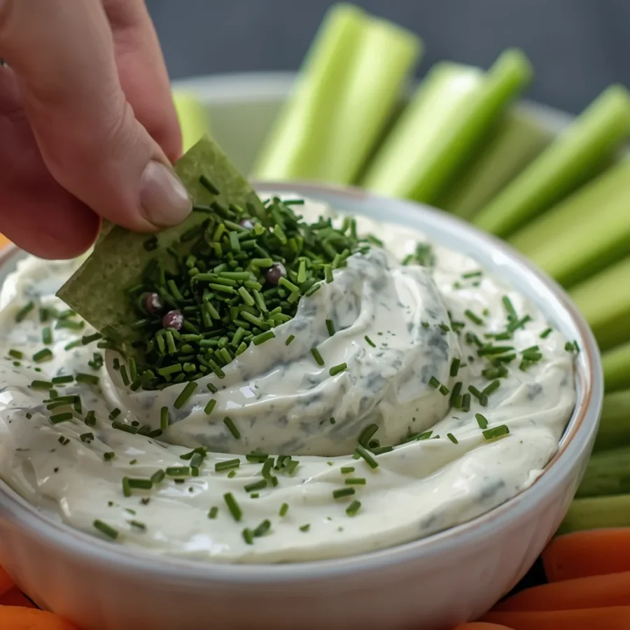 Creamy Dill Dip with Veggie Christmas Tree