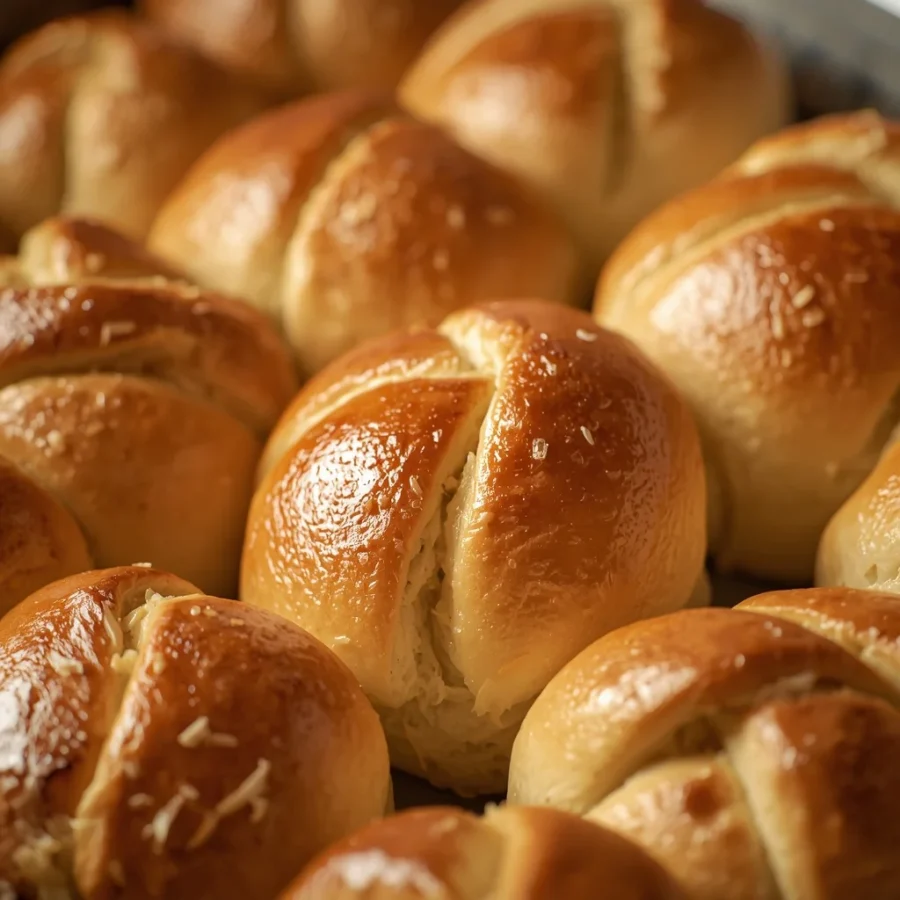Garlic Knotted Yeast Rolls