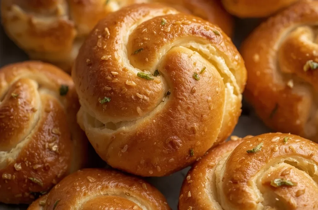 Garlic Knotted Yeast Rolls