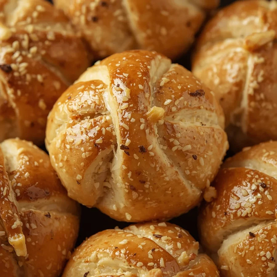 Garlic Knotted Yeast Rolls
