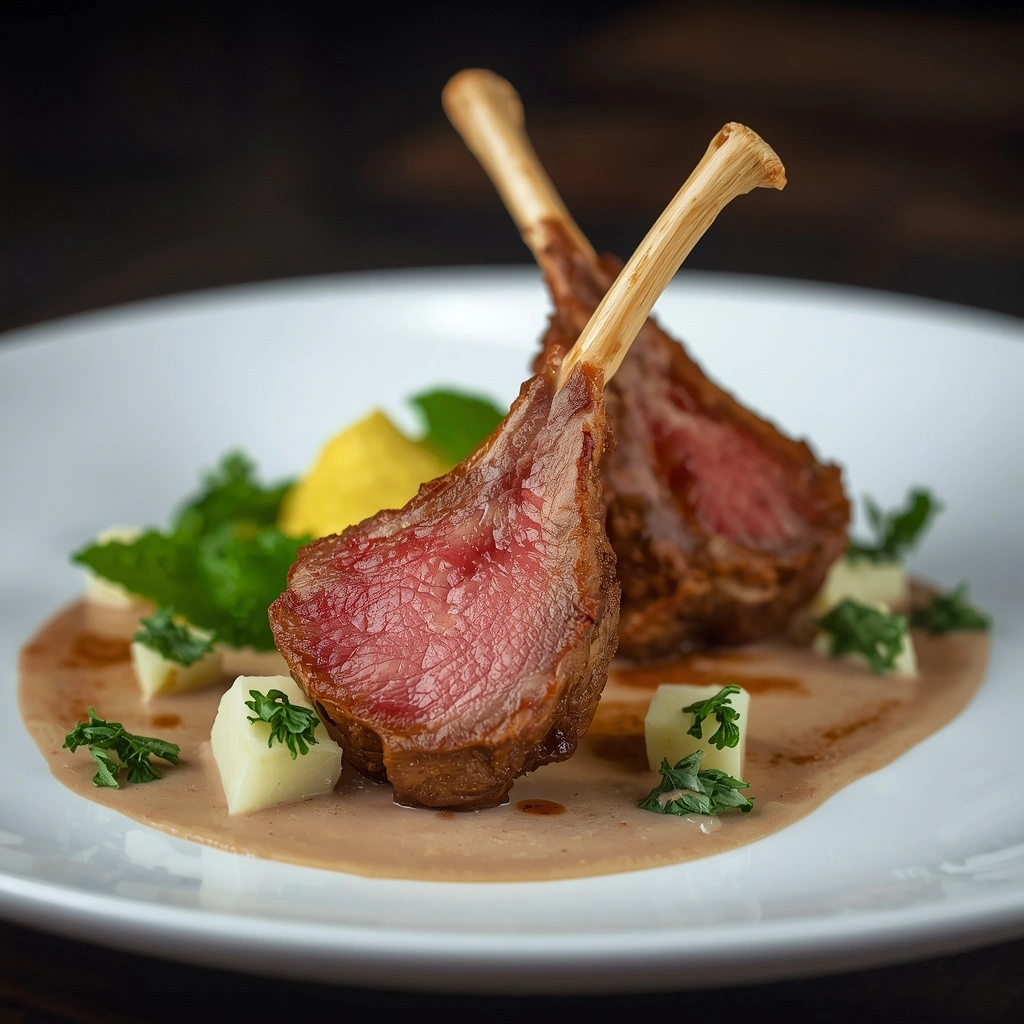 Herb-Crusted Rack of Lamb with Mint Sauce