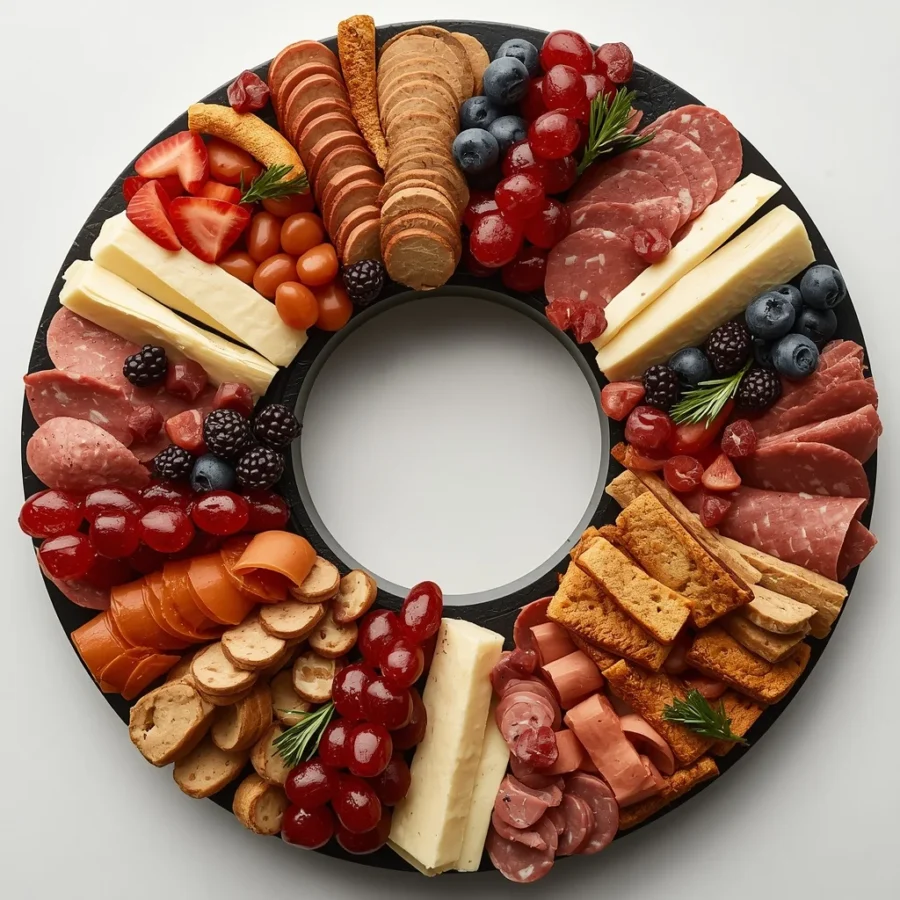 Holiday Charcuterie Wreath Board