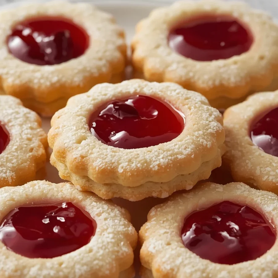 Linzer Cookies with Raspberry Jam