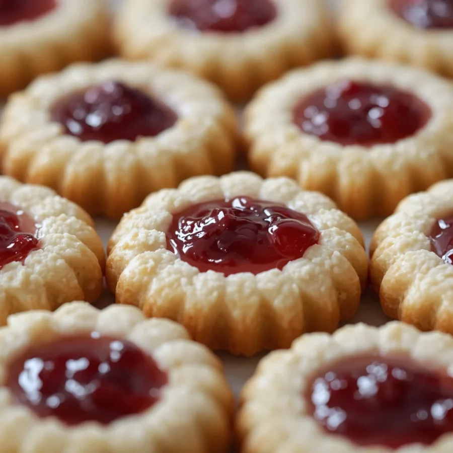 Linzer Cookies with Raspberry Jam