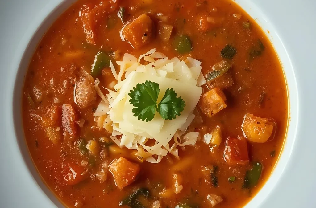 Minestrone Soup with Parmesan