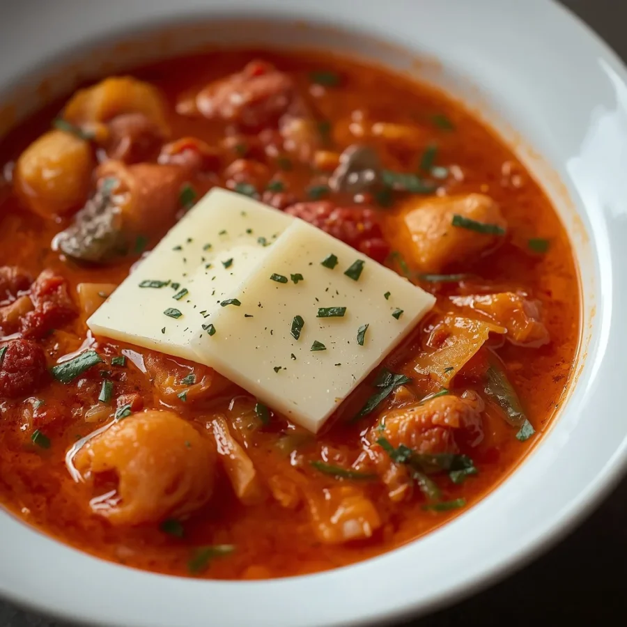 Minestrone Soup with Parmesan