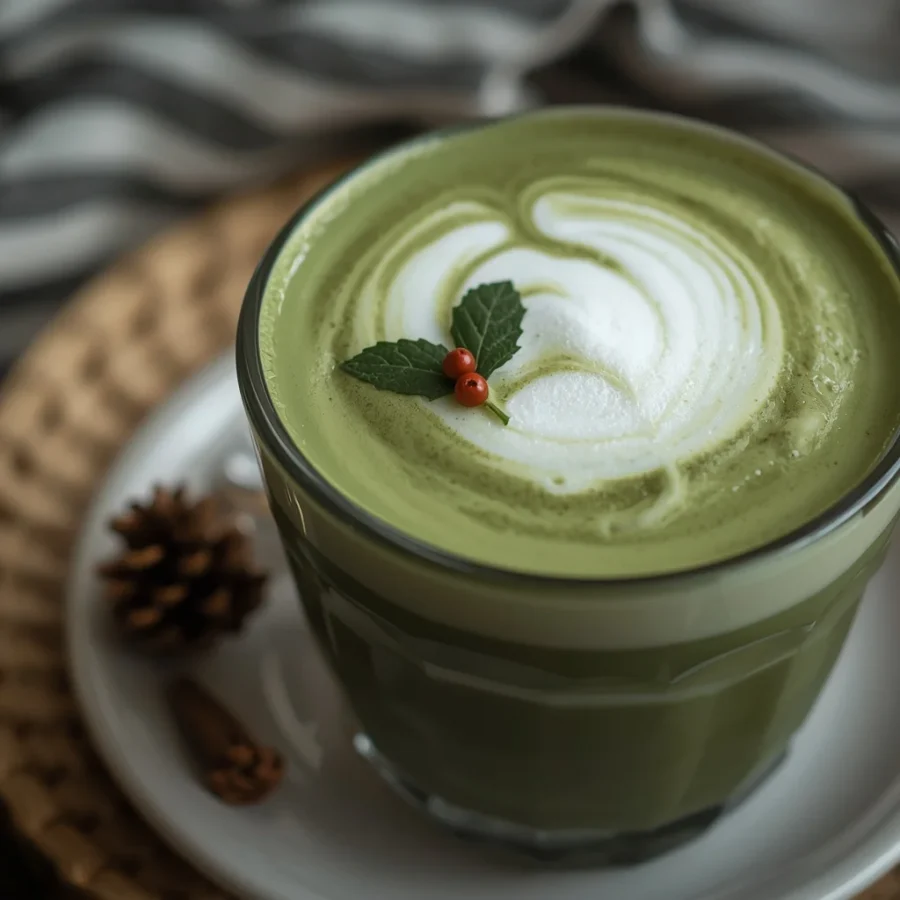 Mistletoe Matcha Latte