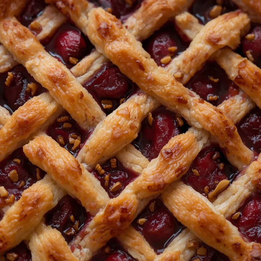 Mulled Wine Apple Lattice Tart