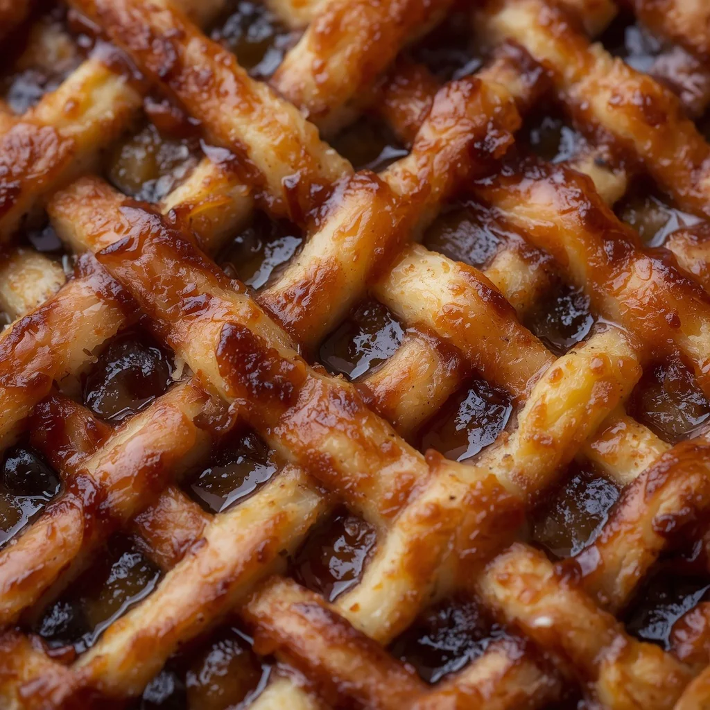 Mulled Wine Apple Lattice Tart