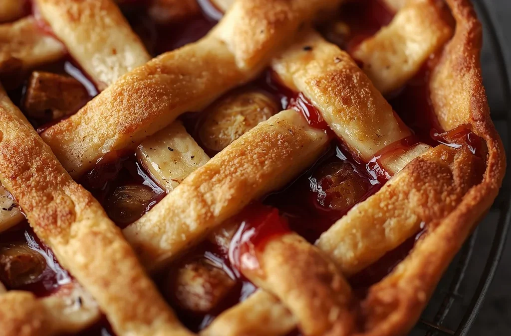 Mulled Wine Apple Lattice Tart