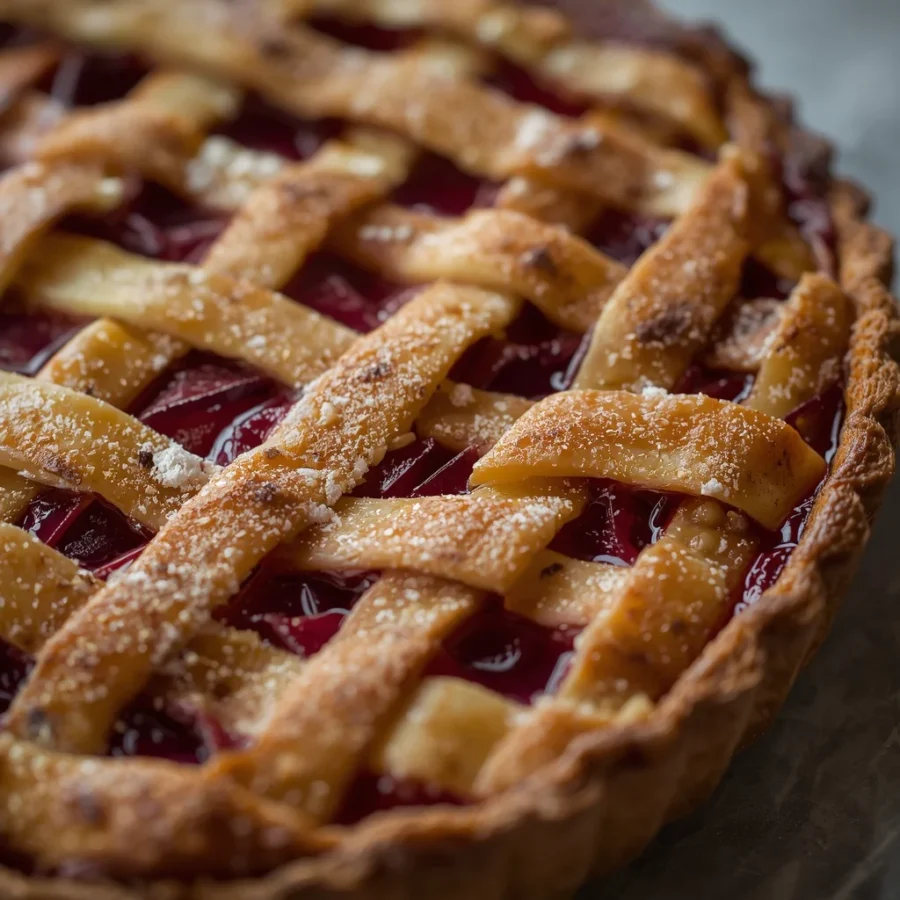 Mulled Wine Apple Lattice Tart