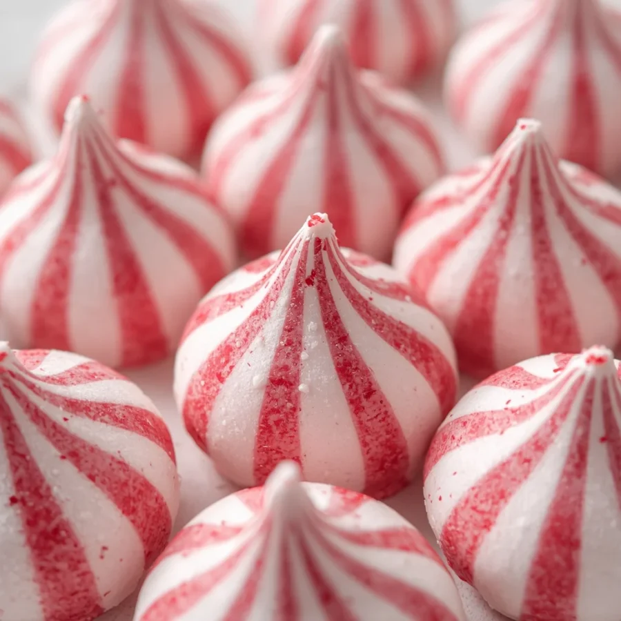 Peppermint Meringue Kisses