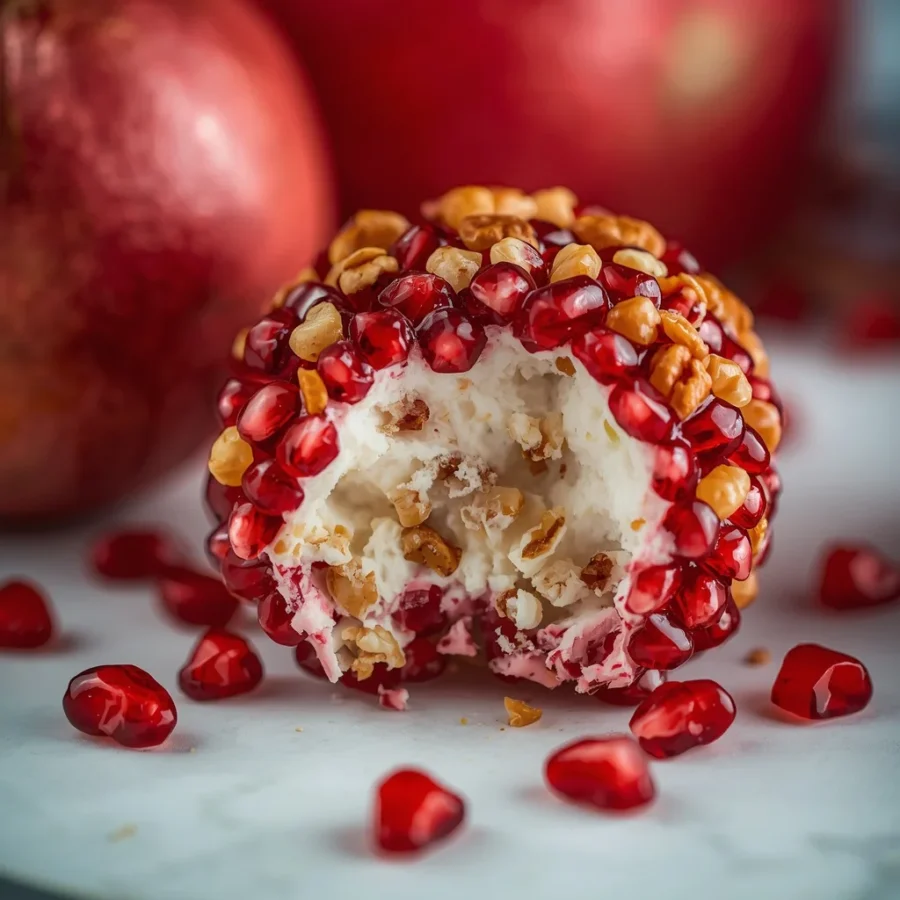 Pomegranate Pecan Cheese Ball