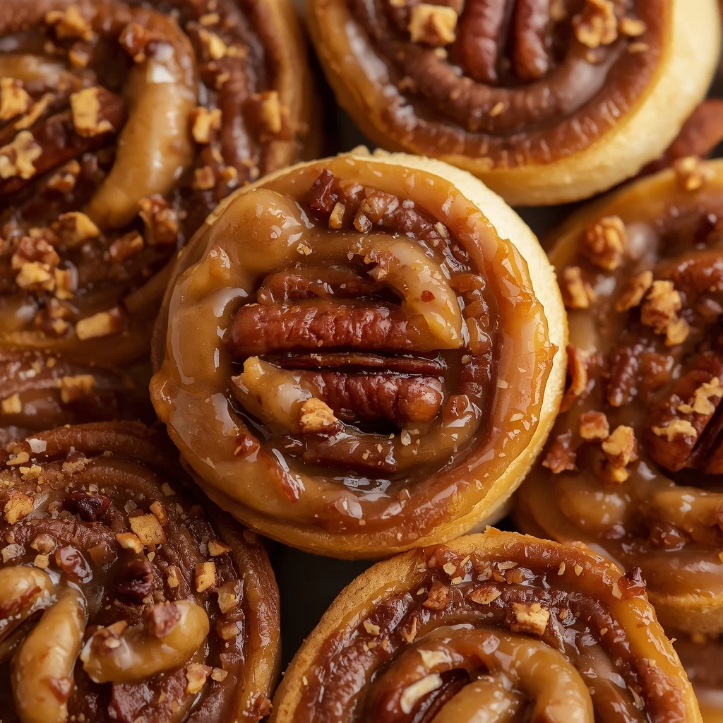 Salted Caramel Pecan Pinwheels