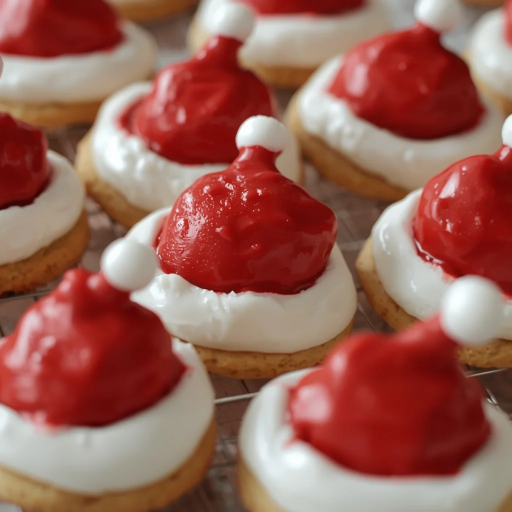 Santa Hat Cookies