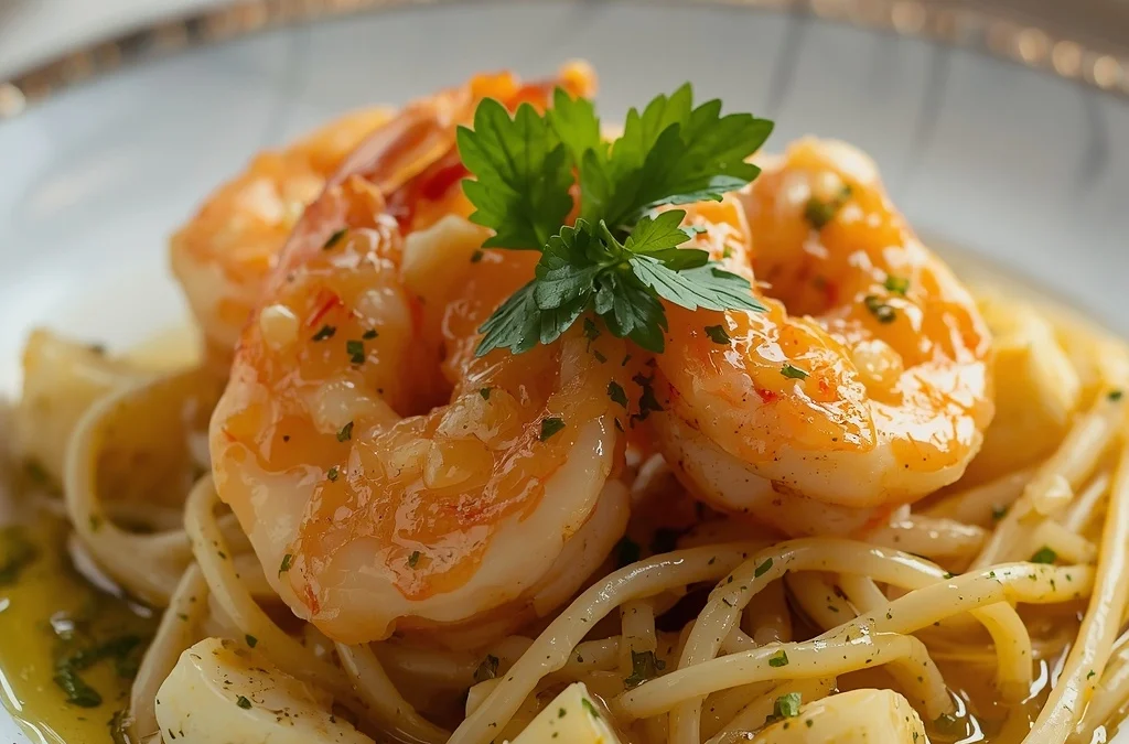 Shrimp Scampi with Christmas Herb Butter