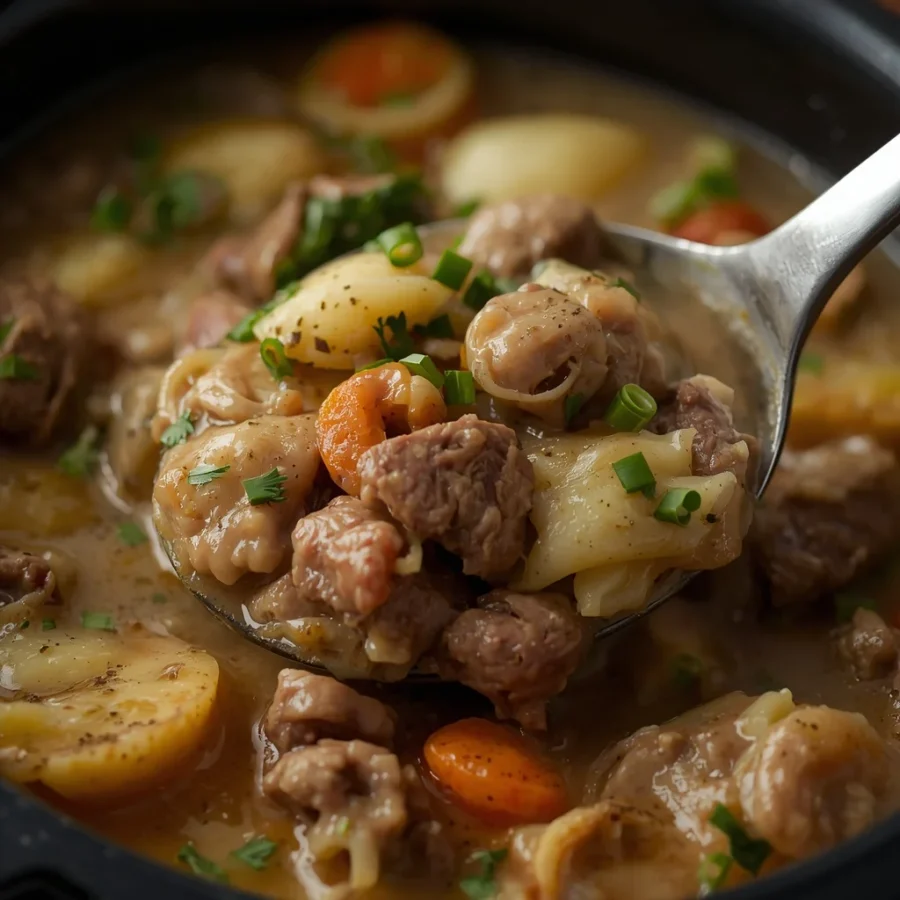 Slow Cooker Beef Stroganoff Soup