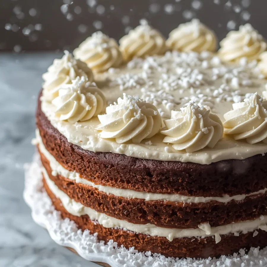 Snowy Winter Wonderland Cake