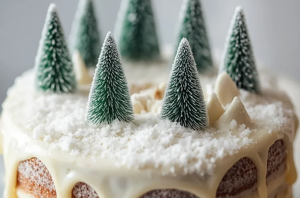 Snowy Winter Wonderland Cake