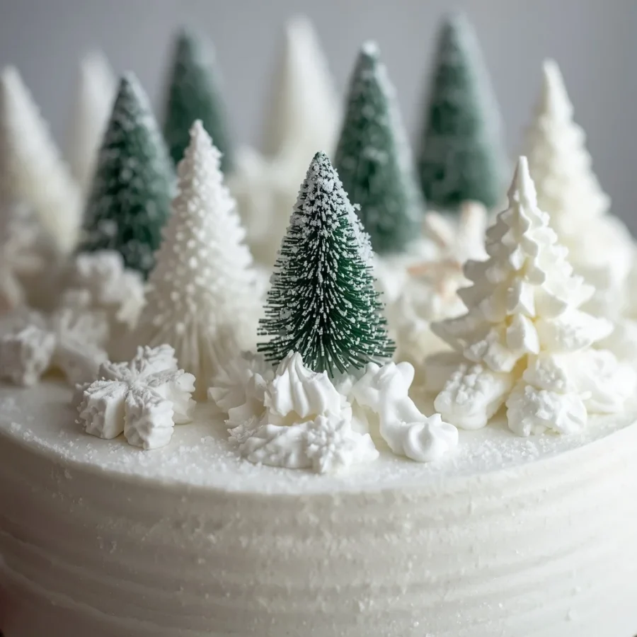 Snowy Winter Wonderland Cake