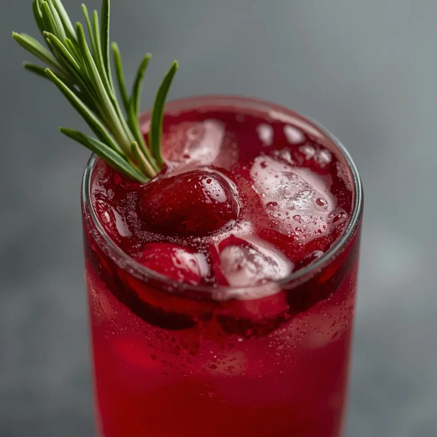 Sparkling Cranberry Rosemary Fizz