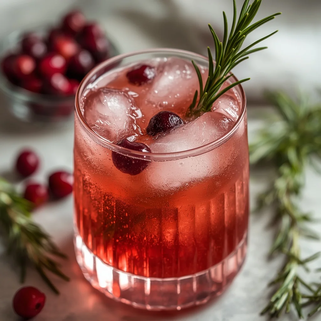 Sparkling Cranberry Rosemary Fizz