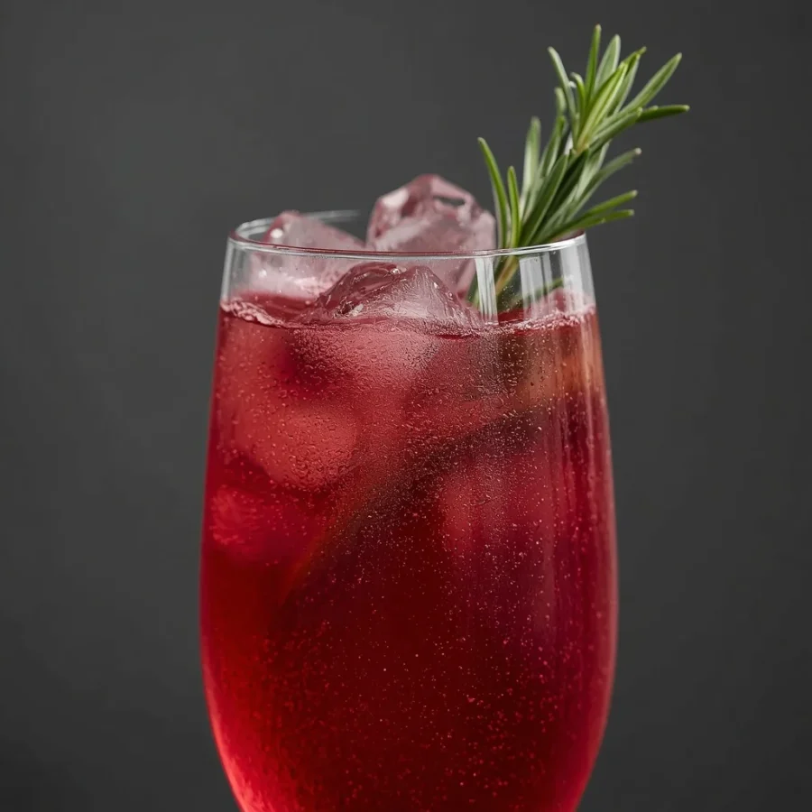 Sparkling Cranberry Rosemary Fizz