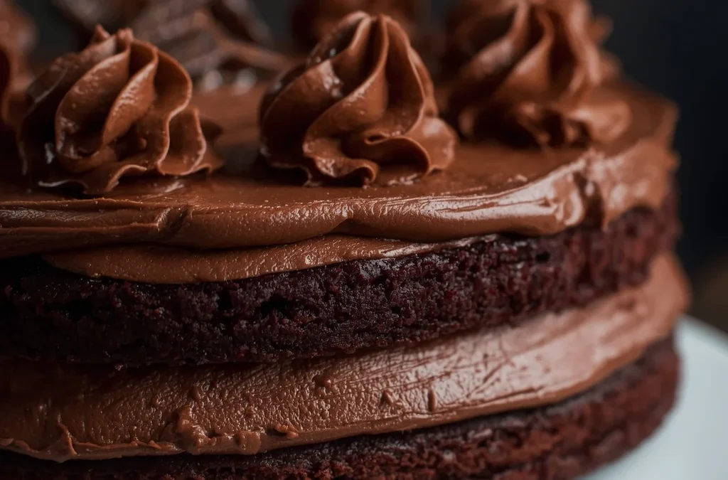 Triple Chocolate Holiday Fudge Cake